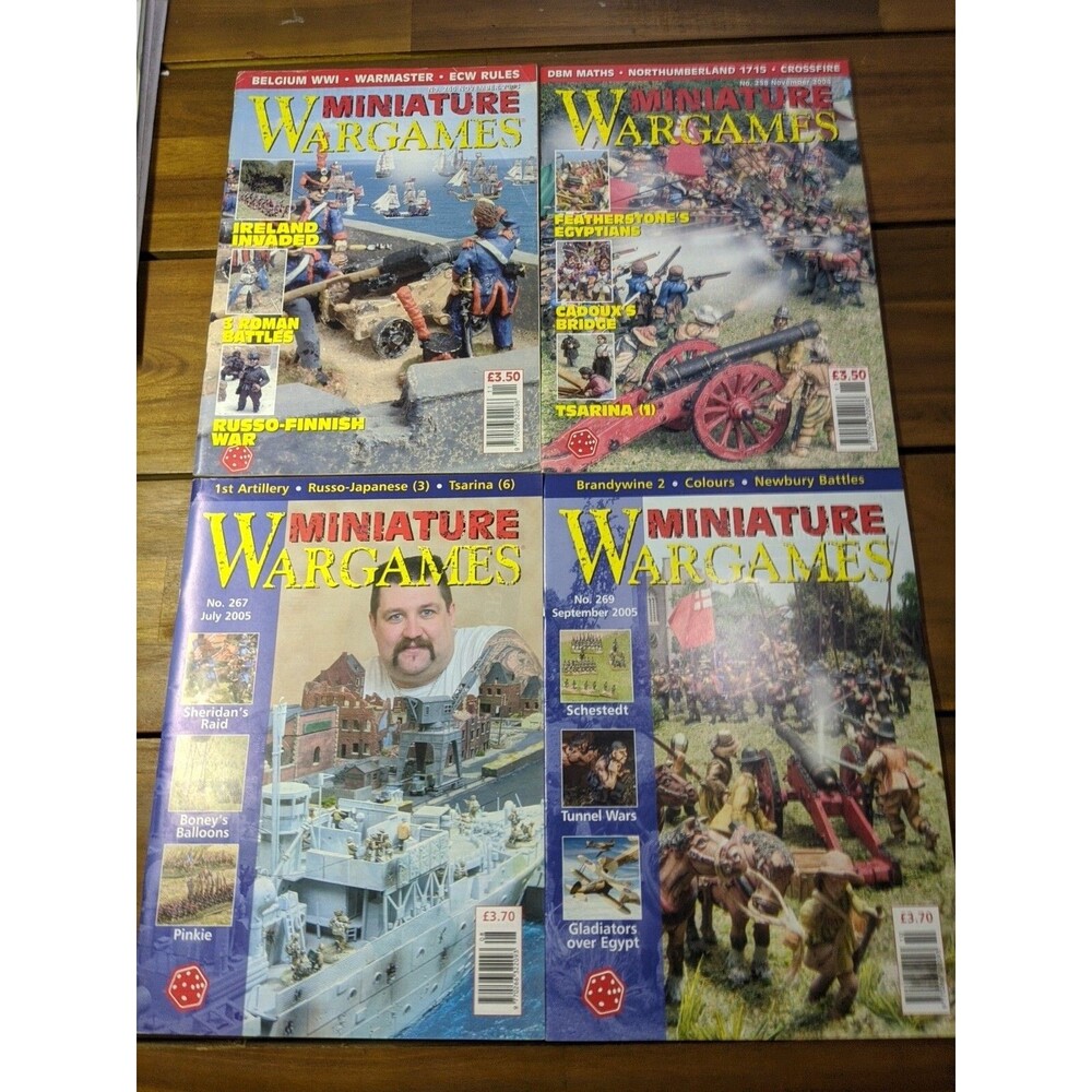 Lot Of (4) Miniature Wargames Magazines 246 258 267 269